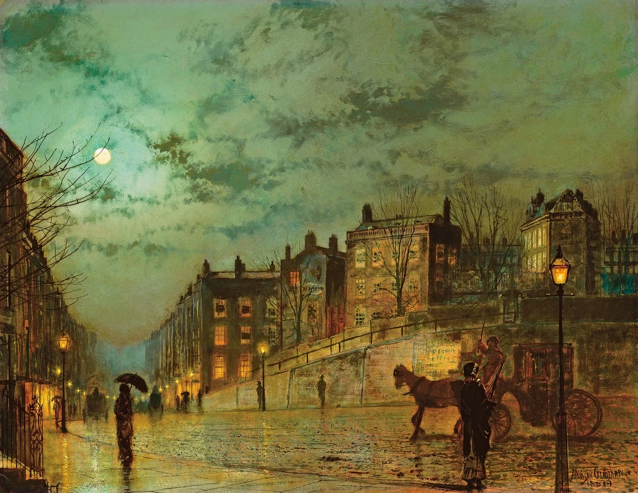 Hampstead Hill, guardando giù Heath Street, 1881
